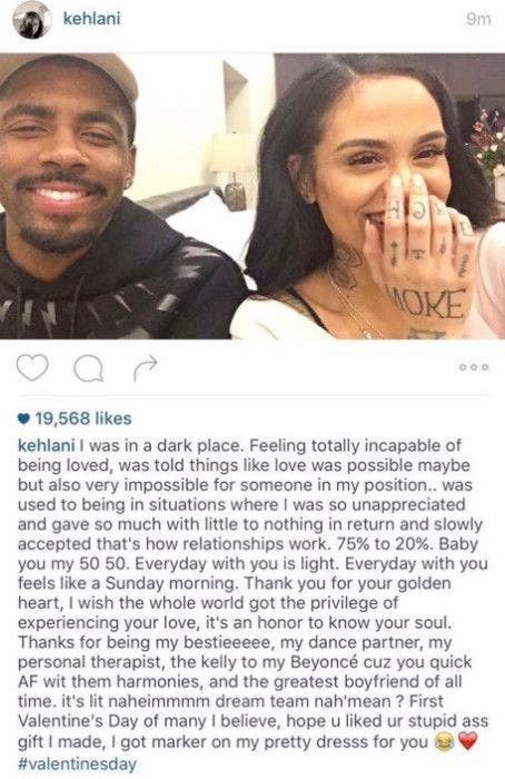 Kehlani and kyrie irving relationship on sale