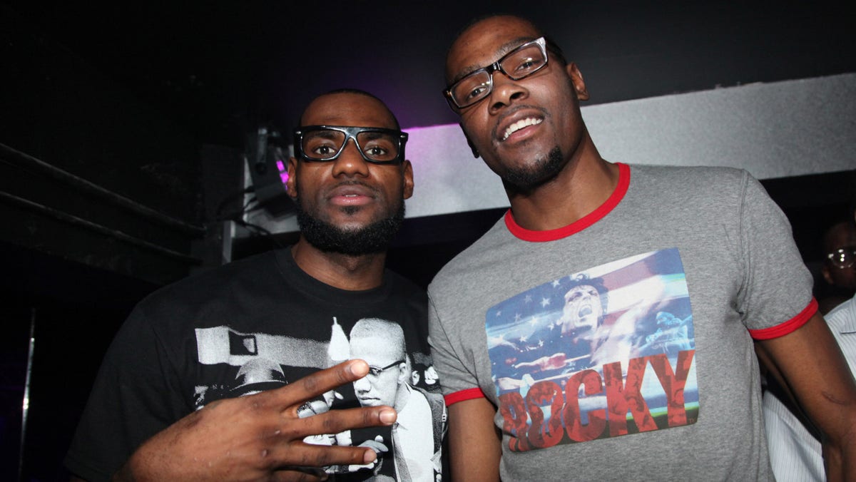 Somewhere out there is a lost hip-hop track LeBron James and Kevin Durant  recorded in 2011