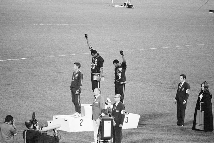 Tommie Smith and John Carlos, 1968 Olympic protest