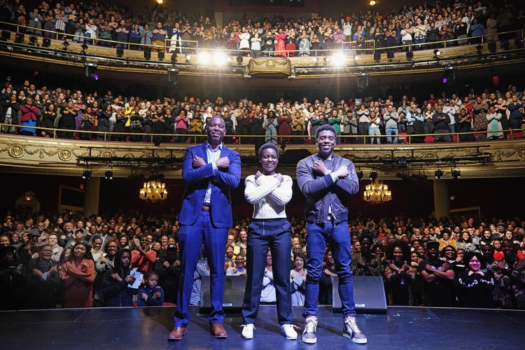 Ta-Nehisi Coates, Chadwick Boseman, and Lupita Nyong'o