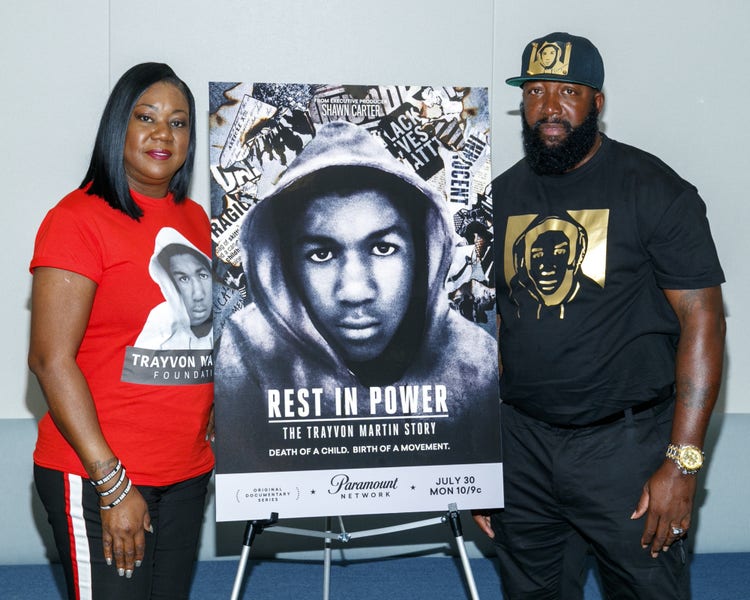 Sybrina Fulton and Tracy Martin, the late Trayvon Martin's parents