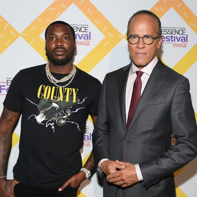 Meek Mill and Lester Holt