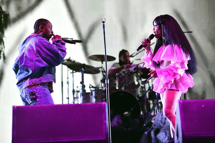 Kendrick Lamar and SZA