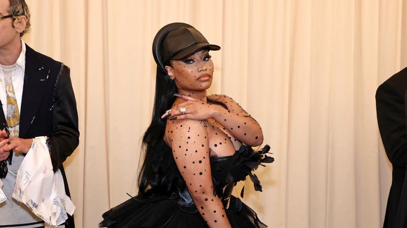 Nicki Minaj put her famous butt on display in see-through leggings