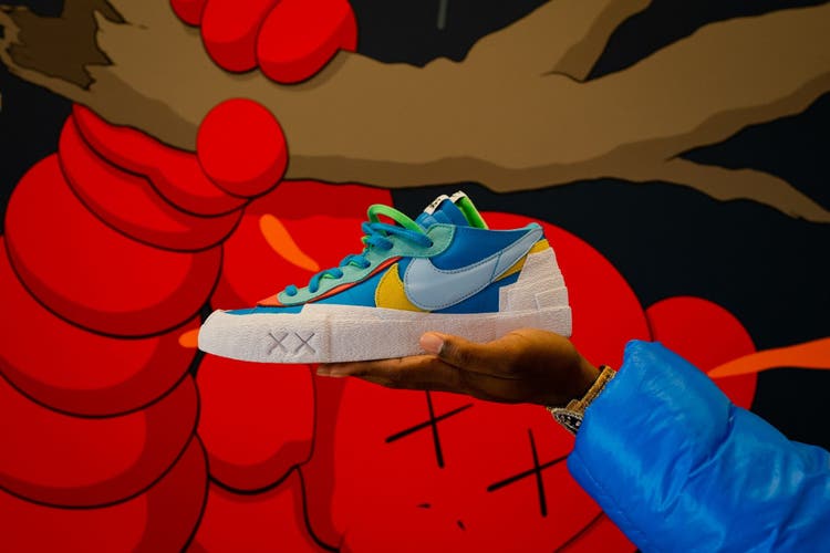 The KAWS x sacai x Nike Blazer “Neptune Blue”