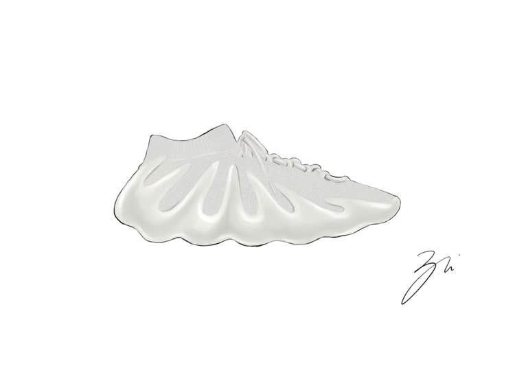 the Yeezy 450 “Cloud White”