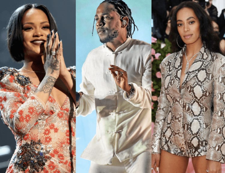 Rihanna, Kendrick Lamar and Solange