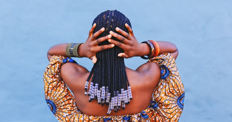 woman with braids