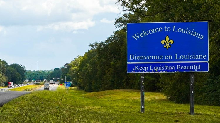 State Line Sign to Louisiana