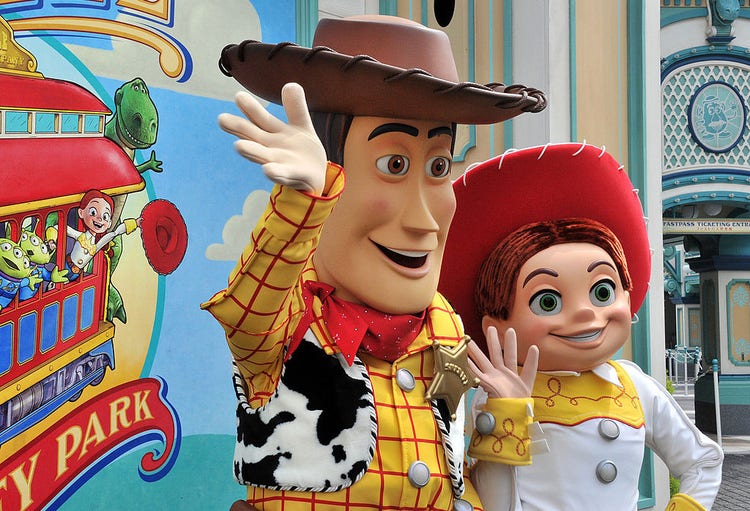 Toy Story characters Woody and Jessie