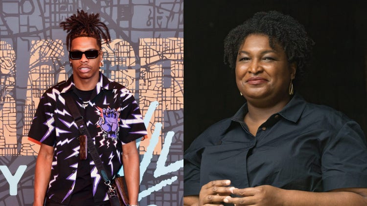 Lil Baby and Stacey Abrams