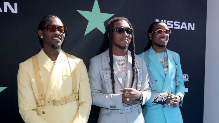 Migos members Offset, Takeoff, and Quavo