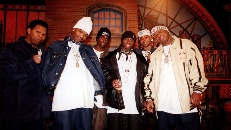 Cash Money's Mannie Fresh, B.G., Turk, Lil Wayne, Juvenile, and Birdman