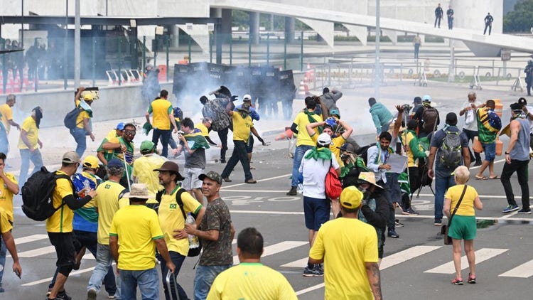 People storm the capital in Brazil