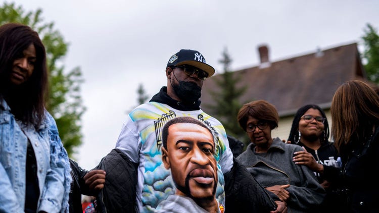 George Floyd's brother with tribute shirt on