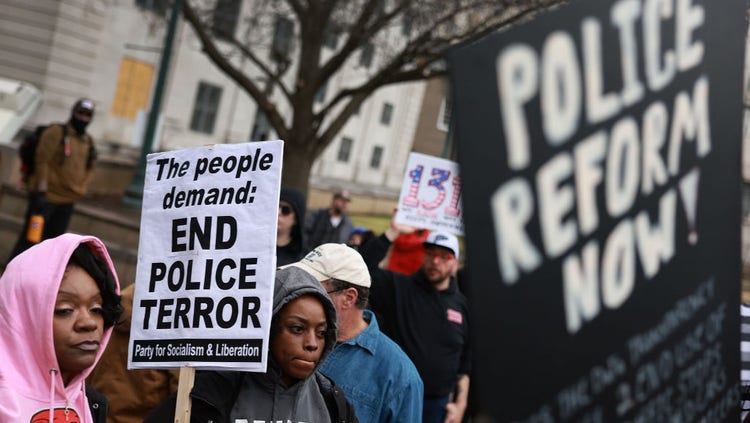 Police reform protesters