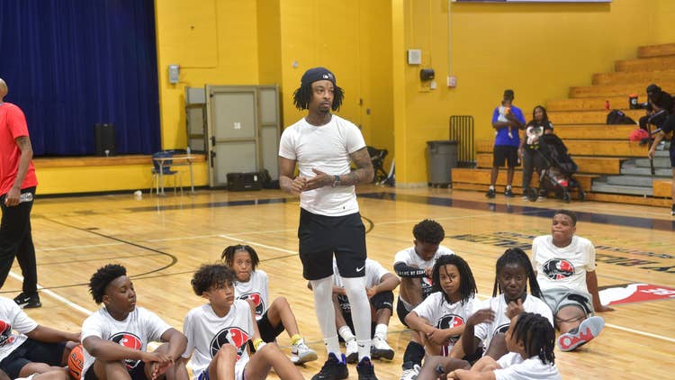 21 Savage at his basketball camp