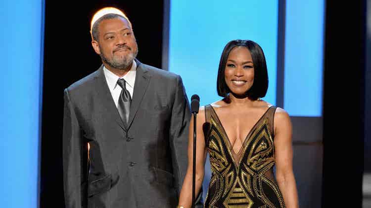 Laurence Fishburne and Angela Bassett