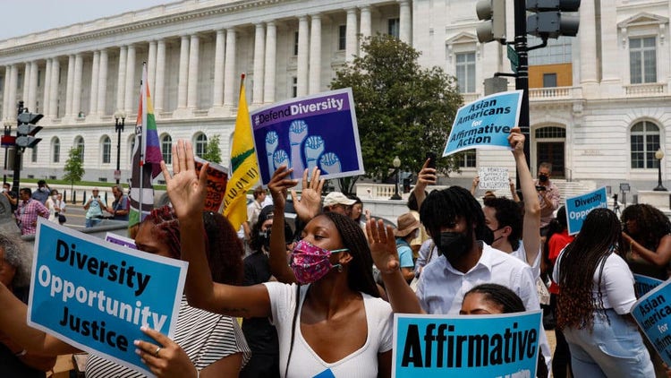 Affirmative action protest at Supreme Court