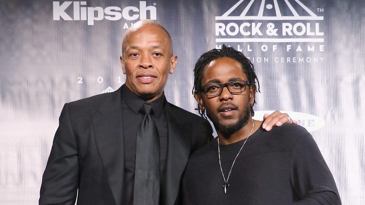 Dr. Dre and Kendrick Lamar