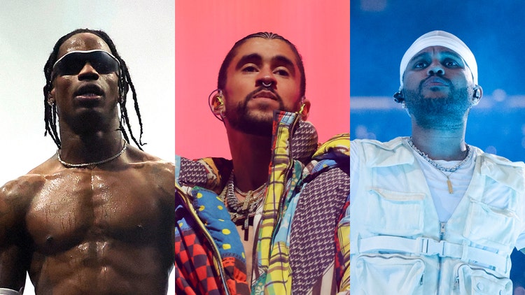 Travis Scott, Bad Bunny, and The Weeknd