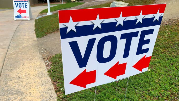 Voting sign