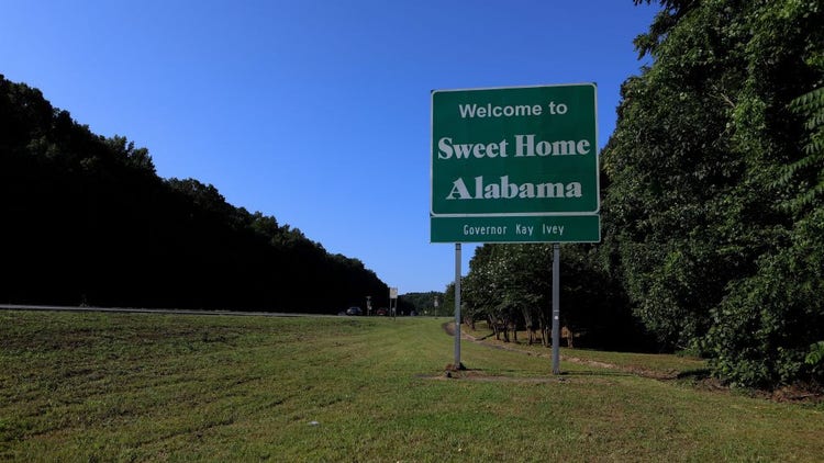 Welcome To Sweet Home Alabama sign