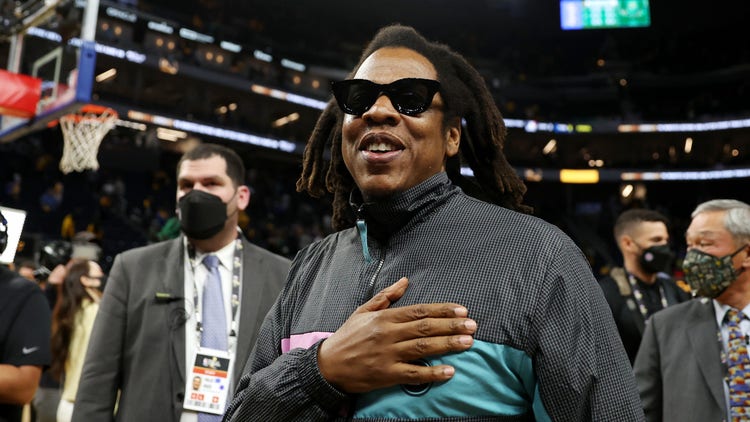 Jay-Z is seen following the conclusion of Game One of the 2022 NBA Finals at Chase Center between the Golden State Warriors and the Boston Celtics on June 02, 2022 in San Francisco, California