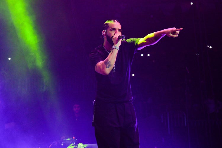 Rapper Drake performs onstage during