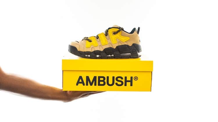 Ambush x Nike Air More Uptempo Limestone packaging