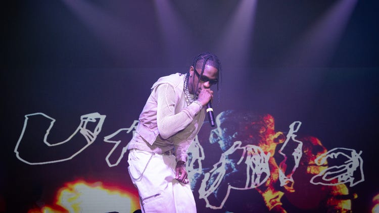 Travis Scott performs at E11EVEN Miami on July 22, 2023 in Miami, Florida.