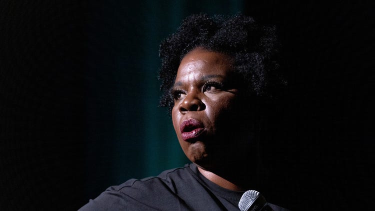 Comedian Leslie Jones performs onstage during Moontower Just For Laughs at the Paramount Theatre on April 18, 2023 in Austin, Texas.
