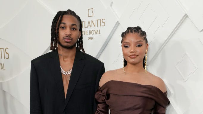 DDG checks fans asking about a child and Halle Bailey relationship