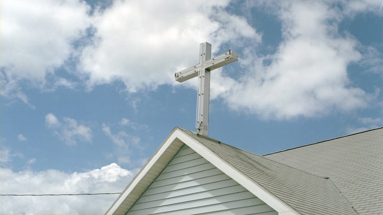 Cross on top of a church