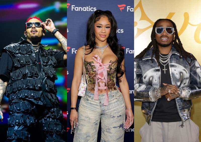 Chris Brown, Saweetie, Quavo